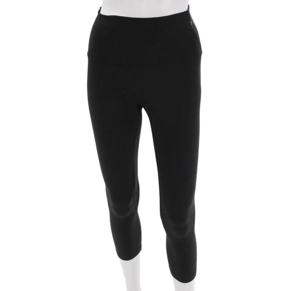 Lululemon Womens Cropped Capri Leggings Black Nylon Size 4